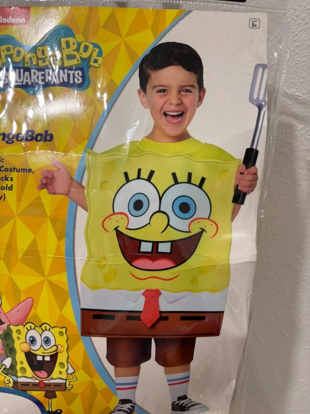 Spongebob Squarepants Halloween Costume Size 3T-4T Nickelodeon *Missing Socks*